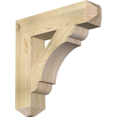 Ekena Millwork Olympic Craftsman Rough Sawn Bracket, Douglas Fir, 6"W x 28"D x 28"H BKT06X28X28OLY04RDF